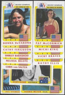 1984 Topps Olympians 12 US Female Aquatic Performers