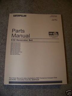 Caterpillar C32 Generator Set Parts Manual Book Vol 1