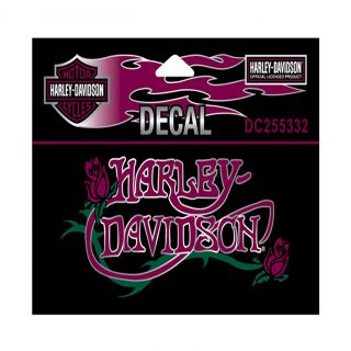 Harley Davidson Nouveau Rose Decal 4 3 4 w x 2 1 4 H