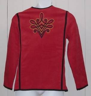 Bob Mackies Plush Fleece Embroidered Jacket Size S