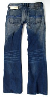 New Diesel Mens Designer Denim Premium Boot Cut Jeans Zathan Wash