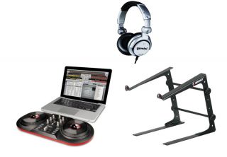  iCUE3 DISCOVER DJ USB Turntable Computer System + Odyssey Laptop Stand