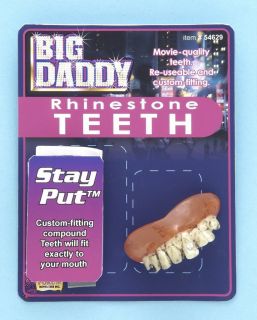 Big Daddy Rhinestone Teeth False Dentures Movie Quality