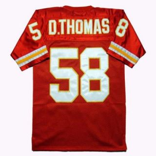 Derrick Thomas #58 Kansas City Chiefs Throwback Red Sewn Mens Size