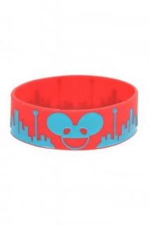 Deadmau5 Skyline Logo Red Mouse Rubber Bracelet Oficially Licensed New