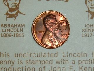  1973 Lincoln Kennedy Etch Penny