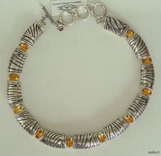 New Deborah Armstrong Tiger Stripe Citrine Necklace