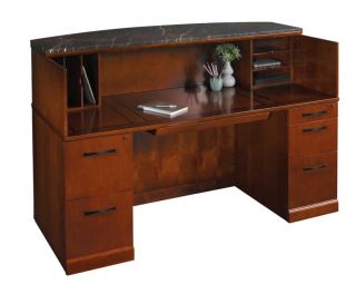 New 4pcs All Wood Reception Office Desk Set TF Sor R1