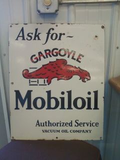  Vintage Mobiloil Gargoyle Sign