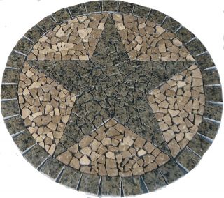  Granite Texas Star Mosaic Marble Medallion Deco Stone Tile DC