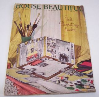 1939 House Beautiful Decorating Furniture Fabric Style