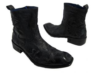 Mark Nason Mens Declan New Black Leather Boots Size 9