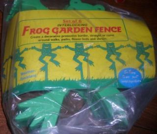  Aides 3 Decorative Hose Guides 6 Interlocking Frog Garden Fence NIP