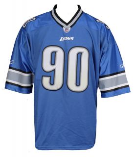 NFL Detroit Lions Suh 90 Reebok Premier Football Jersey Irregular Blue