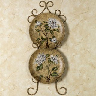 Country Cottage Decor Wall Floral Decorative Plate Set of Plates Rack