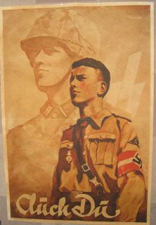 Deutch German WWII Poster Print with Elite Soldier Image