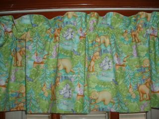 Bear Bunny Rabbit Lined Baby Animal Valance with Little Forest Cathy