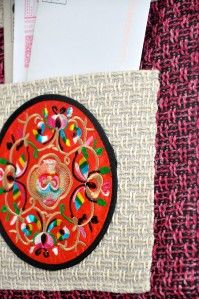 Home Decorative Ethnic Style Wall Hanging 3 Pocket Letter Card Holder