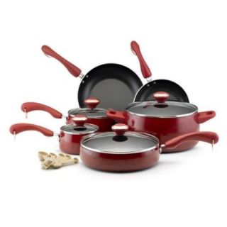 Paula Deen® 15 PC Porcelain Enameled Cookware Set Red