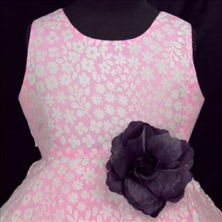 Deep Purple Pink dpp791 Wedding Communion Party Flower Girls Dress 3 4