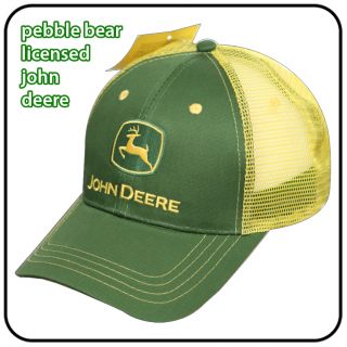 New Licensed John Deere Baseball Cap JD Yellow Mesh Hat