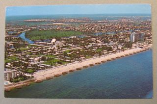 FL Deerfield Beach Aerial View from Airplane Postcard