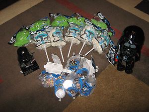 STAR WARS BIRTHDAY PARTY FAVORS MARSHMALLOW POPS CHOCOLATE COINS DARTH