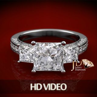 83 Ct Princess Diamond Engagement Ring G VVS1 591589432