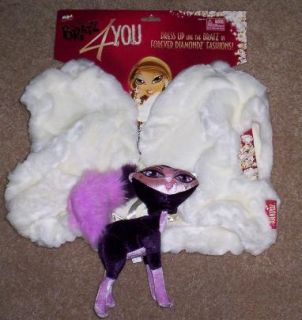 NIP Brazt White Fur Forever Diamondz Stole Child Size Petz Bobble