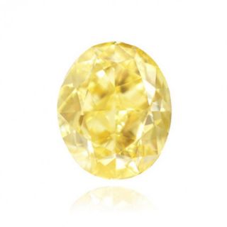  Carat Fancy Intense Yellow Color Oval Natural Loose Diamonds