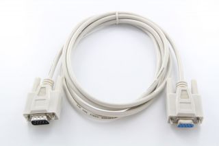 foot 9 pin db9 rs232 serial extension cable m f gray