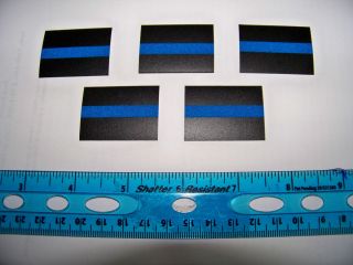 pack REFLECTIVE Thin Blue Line Decals / Stickers  3M
