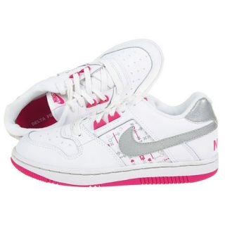 Nike Delta Force Low Girls White Leather Athletic Shoe