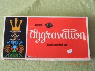 Vintage 1970 Deluxe Aggravation Board Game
