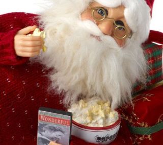 12 Popcorn Sculpted Santa Figurine by Karen Didion