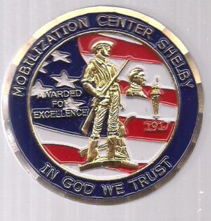 US Military Mobilization Center SHELBY Challenge Coin Praemitto Pro