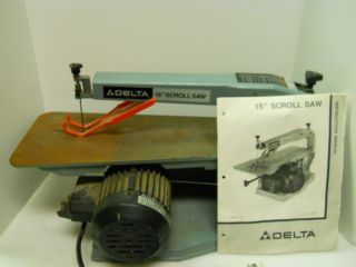 Delta 15" Scroll Saw 1 10 HP 1 6 Amps