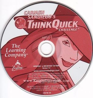 Carmen Sandiego Think Quick Challenge PC Mac Game $2S H 798936824097