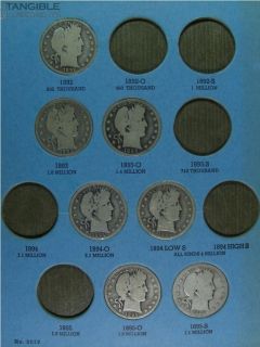 Old Album of Barber Halves 1892 1903 Total of 26 Coins Nice Original