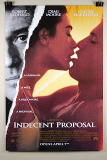 Indecent Proposal Movie Poster 1993 Demi Moore