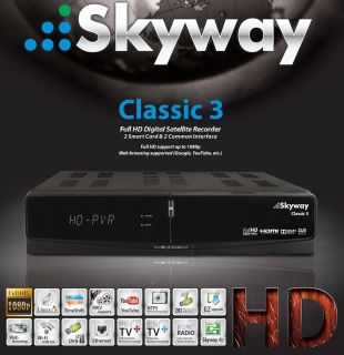 Skyway Classic 3 Digital FULL HDTV Satellite Linux Receiver Recorder
