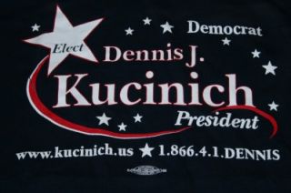 Elect Dennis Kucinich Democrat Political Tee Shirt XL