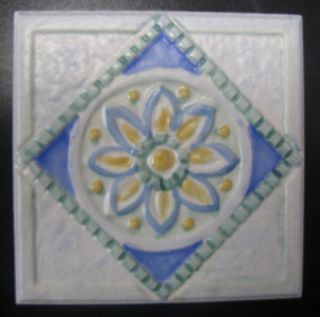 Ceramic Tile 4x4 Deco Bathroom Wall or Backsplash Top Tile Center