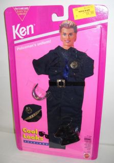  RARE NRFC Cool Looks Ken Barbie Police Officer Uniform Fashion