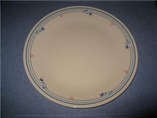  Corelle Country Violet Dishes Dinner Plates Blue Flower Red Dot