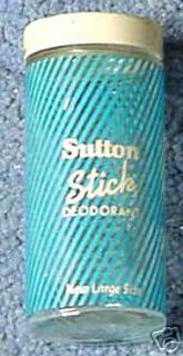 Vintage SUTTON Stick Deodorant Glass Container