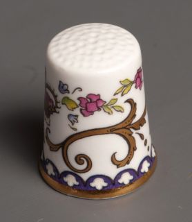 The Royal Collection Gilt English Fine Bone Porcelain Thimble China