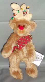 Jingle Deer Mohair Christmas Teddy Bear Reindeer by Julie Terry Folks