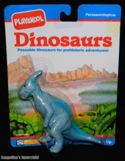  Dinosaurs Parasaurolophus New 1991 Poseable Blue Dinosaur Figure