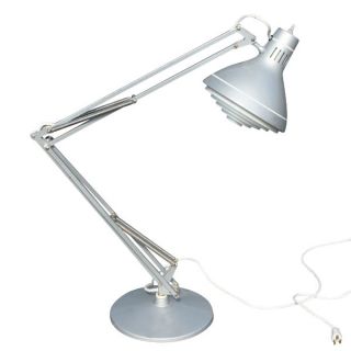 vintage aluminum task desk lamp aluminum plastic diffuser swivel neck
